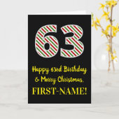 Gefeliciteerd met je 63e verjaardag en Prettig Ker Kaart (Gele Bloem)