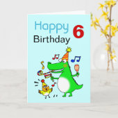 Gefeliciteerd met je 6e verjaardag (ik ben 6) kaart (Gele Bloem)