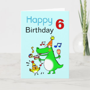 Gefeliciteerd met je 6e verjaardag (ik ben 6) kaart