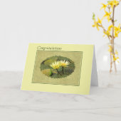 Gefeliciteerd met je aanbieding kaart (Gele Bloem)