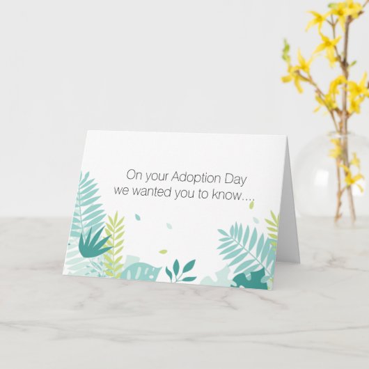 Gefeliciteerd met je adoptie kaart (Gele Bloem)