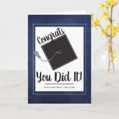 Gefeliciteerd met je Afstudeerder Mortarboard en S Kaart (Gele Bloem)