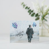 Gefeliciteerd met je afstudeerfeest zoon briefkaart (Staand voorkant)