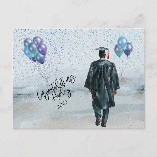 Gefeliciteerd met je afstudeerfeest zoon briefkaart (Voorkant)