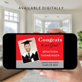 Gefeliciteerd met je afstudeerfoto Rood Zilver 202 Aankondiging