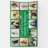 Gefeliciteerd met je afstuderen 12 foto collage gr spandoek (Verticaal)