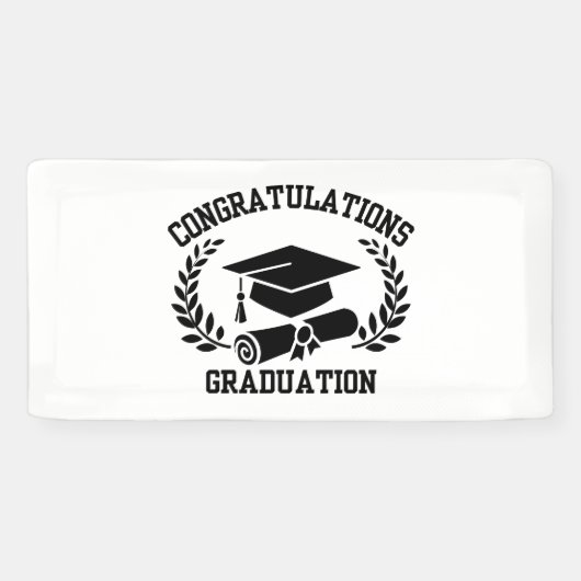 Gefeliciteerd Met Je Afstuderen 2x1 Vinyl Banner (Horizontaal)