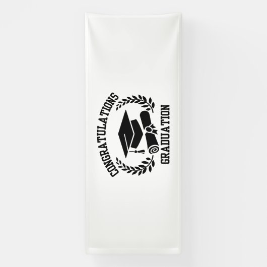 Gefeliciteerd met je afstuderen 4x10 Vinyl Banner (Verticaal)