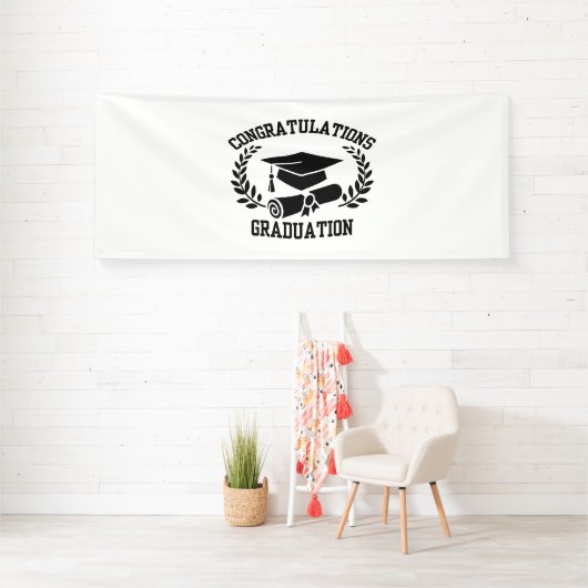 Gefeliciteerd met je afstuderen 4x10 Vinyl Banner (Insitu)