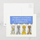 Gefeliciteerd met je afstuderen als apotheker aankondigingskaart (Voorkant / Achterkant)