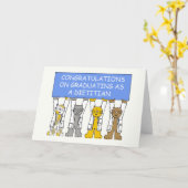 Gefeliciteerd met je afstuderen als diëtist. kaart (Gele Bloem)