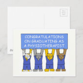 Gefeliciteerd met je afstuderen als fysiotherapeut briefkaart (Voorkant / Achterkant)