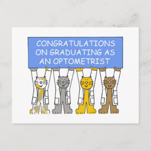 Gefeliciteerd met je afstuderen als optometrist. briefkaart
