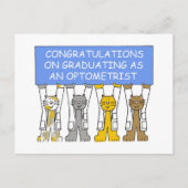 Gefeliciteerd met je afstuderen als optometrist. briefkaart (Voorkant)