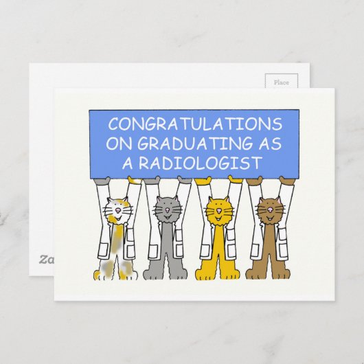 Gefeliciteerd met je afstuderen als radioloog briefkaart (Voorkant / Achterkant)