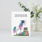 Gefeliciteerd met je afstuderen  briefkaart (Staand voorkant)