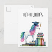 Gefeliciteerd met je afstuderen  briefkaart (Voorkant / Achterkant)