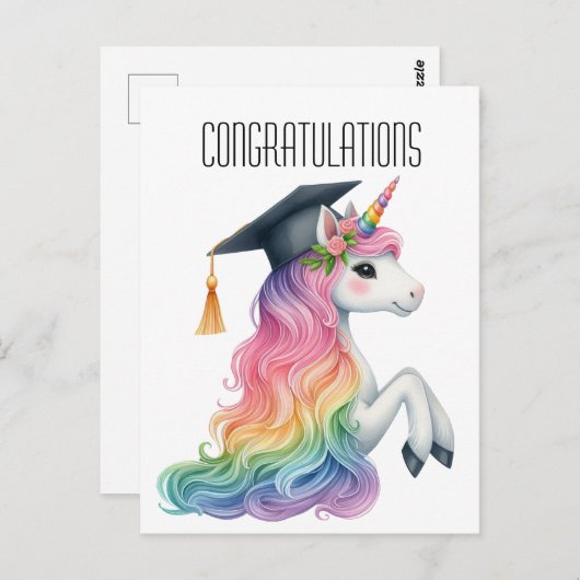 Gefeliciteerd met je afstuderen briefkaart (Voorkant / Achterkant)