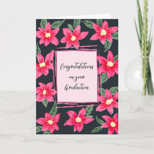 Gefeliciteerd met je Afstuderen Bright Flowers Kaart