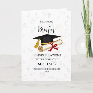 Gefeliciteerd met je afstuderen broer kaart