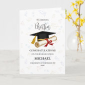 Gefeliciteerd met je afstuderen broer kaart (Gele Bloem)