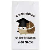 Gefeliciteerd met je Afstuderen egel Klein Cadeauzakje (Achterkant)