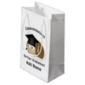 Gefeliciteerd met je Afstuderen egel Klein Cadeauzakje (Achterkant Gekanteld)