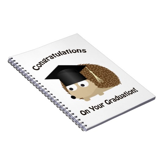 Gefeliciteerd met je Afstuderen egel Notitieboek (Rechterzijde)