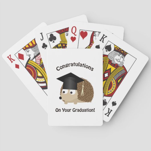 Gefeliciteerd met je Afstuderen egel Pokerkaarten (Achterkant)