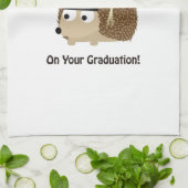 Gefeliciteerd met je Afstuderen egel Theedoek (Gevouwen)