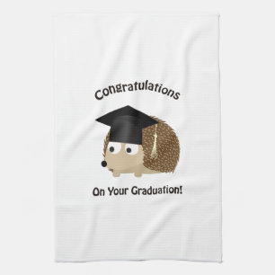 Gefeliciteerd met je Afstuderen egel Theedoek