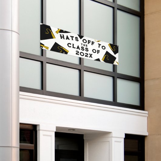 Gefeliciteerd met je afstuderen Eindexamenklas Spandoek (Buitenkant Gebouw)