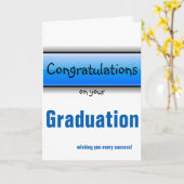 Gefeliciteerd met je afstuderen en wens je kaart (Gele Bloem)