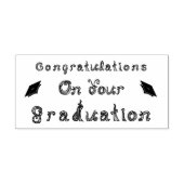 Gefeliciteerd met je Afstuderen Fabric Font Rubberstempel (Afrduk)