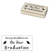Gefeliciteerd met je Afstuderen Fabric Font Rubberstempel (Gestempeld)