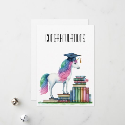 Gefeliciteerd met je afstuderen feestdagenkaart (Voorkant / Achterkant in situ)