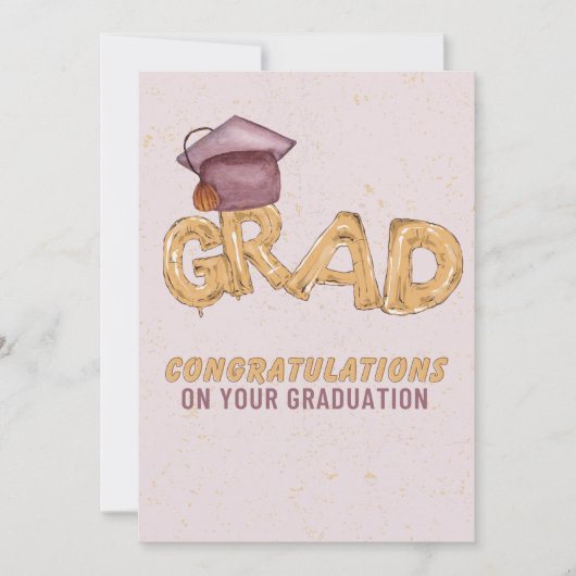 Gefeliciteerd met je Afstuderen Feestdagenkaart (Voorkant)