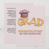 Gefeliciteerd met je Afstuderen Feestdagenkaart (Voorkant / Achterkant)