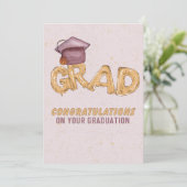 Gefeliciteerd met je Afstuderen Feestdagenkaart (Staand voorkant)