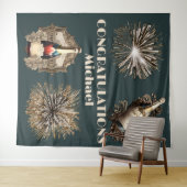 Gefeliciteerd met je afstuderen feestelijke bruise wandkleed (In Situ (horizontaal))