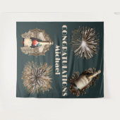 Gefeliciteerd met je afstuderen feestelijke bruise wandkleed (Voorkant (horizontaal))