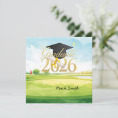 Gefeliciteerd met je afstuderen Golf 2026 Kaart (Staand voorkant)