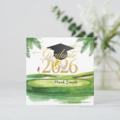 Gefeliciteerd met je afstuderen Golf 2026 Kaart (Staand voorkant)