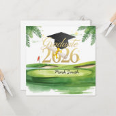 Gefeliciteerd met je afstuderen Golf 2026 Kaart (Voorkant / Achterkant in situ)