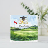 Gefeliciteerd met je afstuderen Golf 2026 Kaart (Staand voorkant)