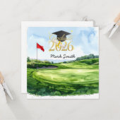 Gefeliciteerd met je afstuderen Golf 2026 Kaart (Voorkant / Achterkant in situ)