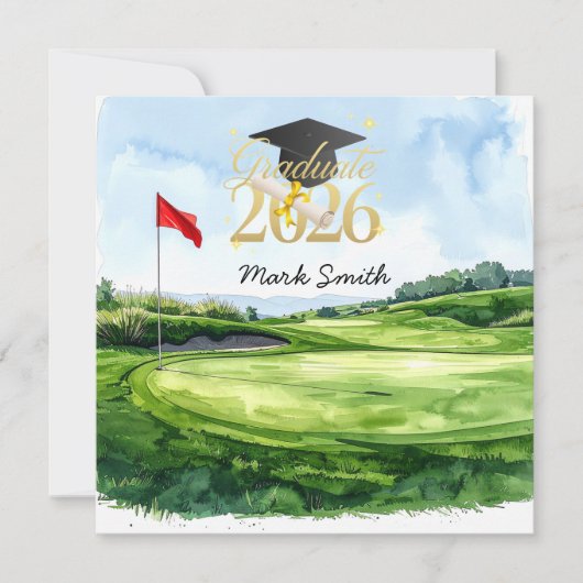 Gefeliciteerd met je afstuderen Golf 2026 Kaart (Voorkant)