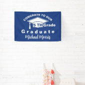 Gefeliciteerd met je afstuderen groep 5 Blauw Spandoek (Insitu)
