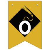 Gefeliciteerd met je afstuderen in goud vlaggetjes (Tweede vlag)