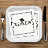 Gefeliciteerd met je afstuderen in het wit en zwar servet